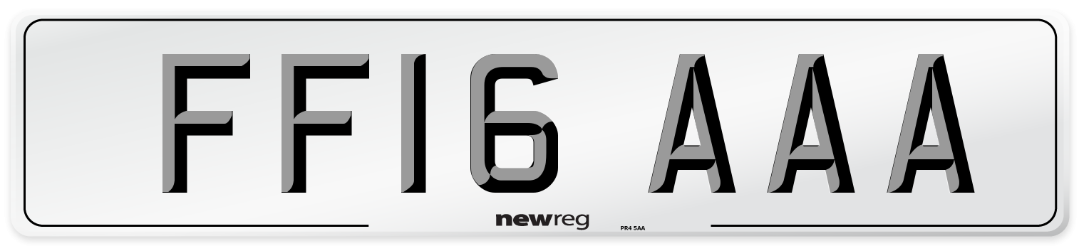 FF16 AAA Number Plate from New Reg